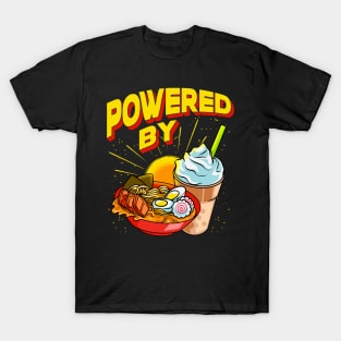 Powered By Ramen & Bubble Tea Anime Kawaii Boba T-Shirt